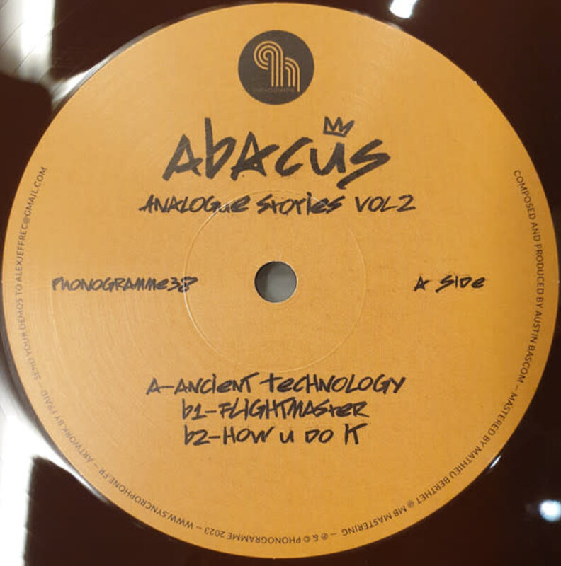 Abacus – Analogue Stories Vol 2 12" (2023, Phonogramme, Brown Vinyl)