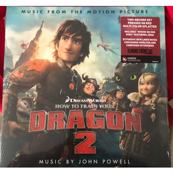 John Powell - How To Train Your Dragon 2: Music From The Motion Picture 2LP [RSD2023April], Red Translucent with Multicolor Splatter
