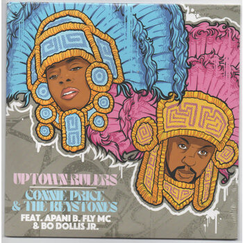 Connie Price & The Keystones Featuring Apani B. Fly MC* & Bo Dollis Jr. - Uptown Rulers 7" (2024), Blue & Pink Splattered