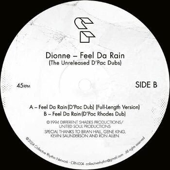 Dionne - Feel Da Rain (D'Pac Dubs) 12" (2024, Collective Rhythm Network)