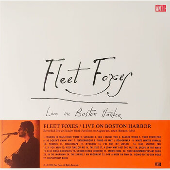 Fleet Foxe -  Live on Boston Harbor 3LP [RSD2024April], Limited 4000