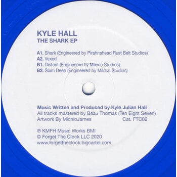 Kyle Hall – The Shark EP 12" (2020, Limited Edition, Blue Transparent Vinyl, Forget The Clock)