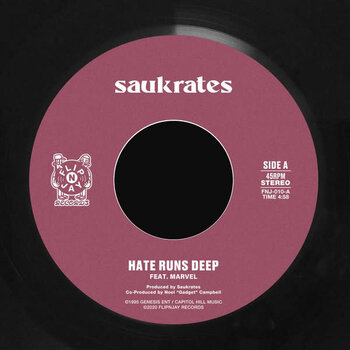 Saukrates ‎– Hate Runs Deep 7" (2020), Limited Edition