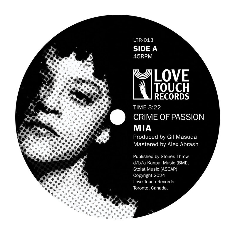 MIA - Crime Of Passion/Love Bug 7" (2024 Love Touch Records), Black Vinyl