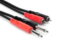 HOSA [CPR-202] Stereo Interconnect Cable Dual 1/4" TS to Dual RCA *2m*