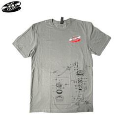 Play De Record Turntable Mechanic T-Shirt [STORM GREY]