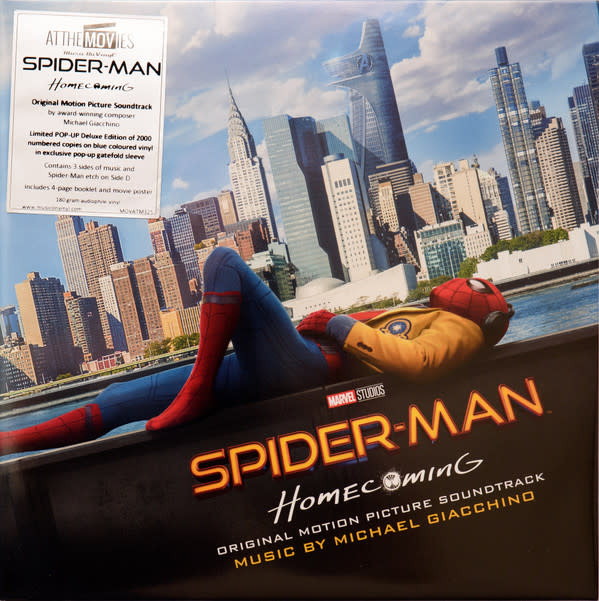 (VINTAGE) Michael Giacchino - Spider-Man: Homecoming OST 2LP [Cover:VG+,Discs:NM](2023), Blue Vinyl, Limited 2000, Numbered, Pop-Up Gatefold