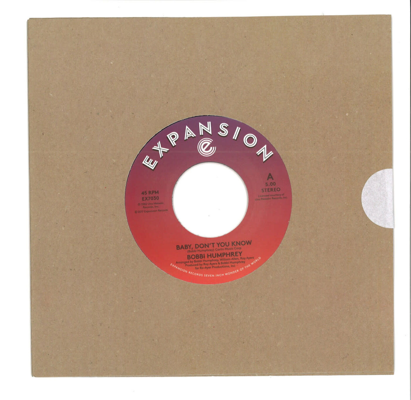 Bobbi Humphrey Baby Don't You Know 7" (2024 Repress, Expansion