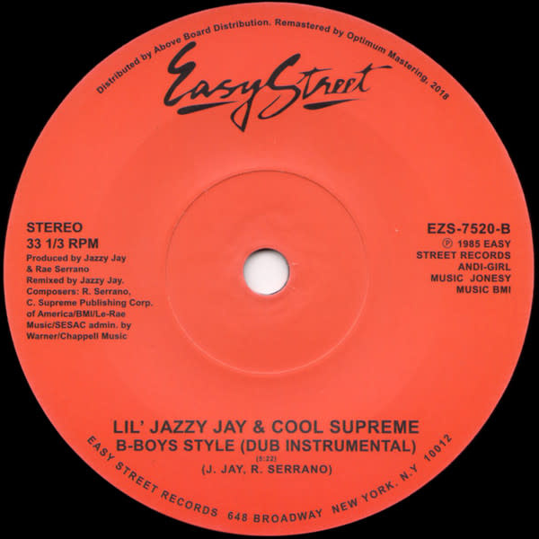 Lil' Jazzy Jay & Cool Supreme ‎– B-Boys Style 7"