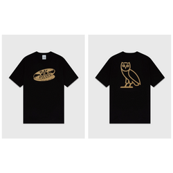 OVO (October's Very Own) X Play De Record T-Shirt [Gold Foil Print on Black Shirt]