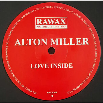 Alton Miller – Love Inside 12" (2024, Rawax Motor City Edition Series)