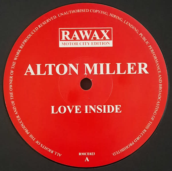 Alton Miller – Love Inside 12" (2024, Rawax Motor City Edition Series)
