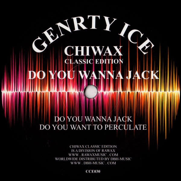 Genrty Ice / Adonis – Do You Wanna Jack / Lost In The Sound 12" (2024 Repress, Chiwax Classic Edition)