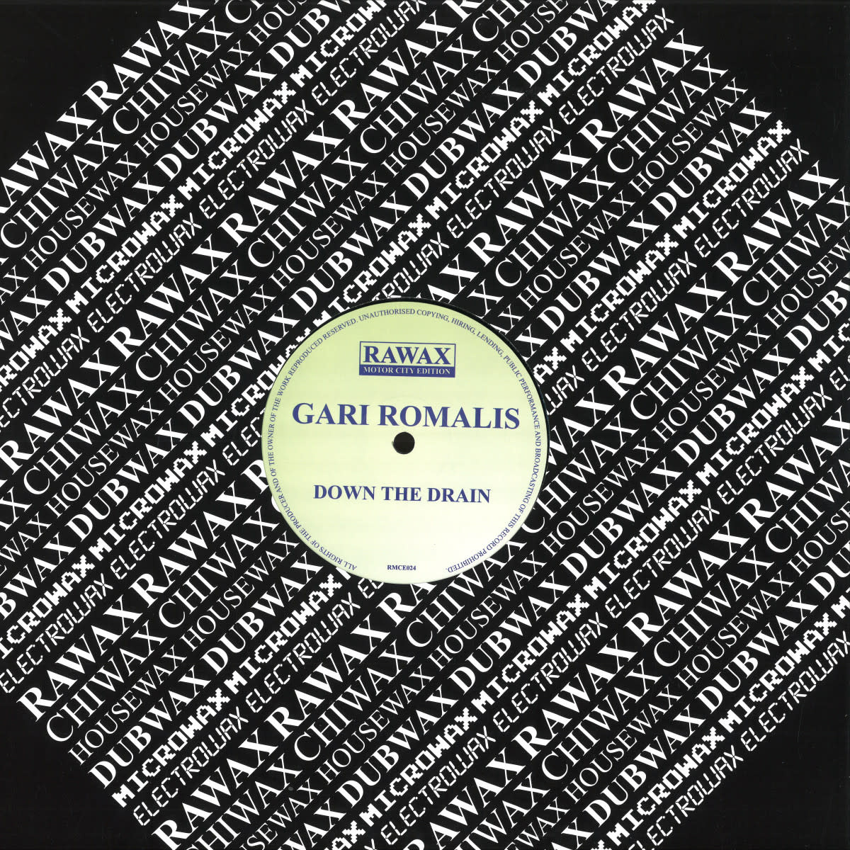 Gari Romalis – Down The Drain EP 12" (2024, Rawax Motor City Edition)