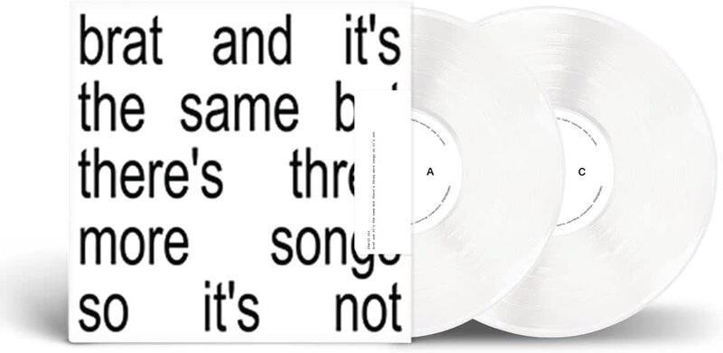 Charli XCX – Brat And It's The Same But There's Three More Songs So It's Not 2LP (2024, Deluxe Edition, White Vinyl)