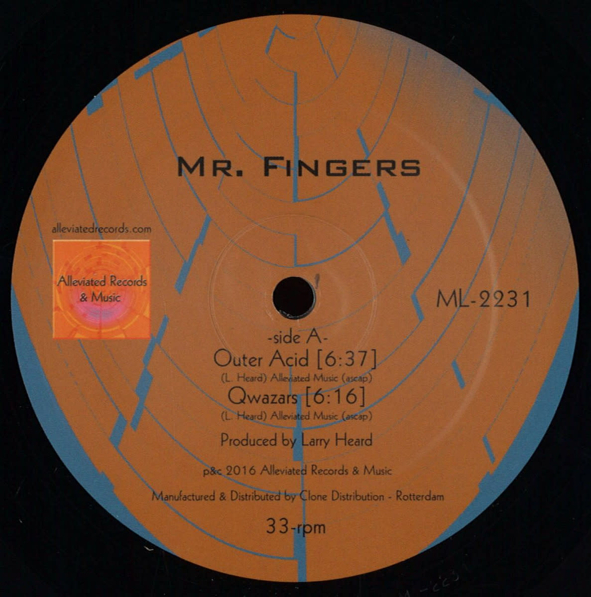 Mr. Fingers – Outer Acid 12" (2024 Reissue, Alleviated Records)