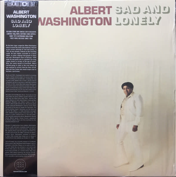 Albert Washington ‎– Sad And Lonely LP [RSD2019]