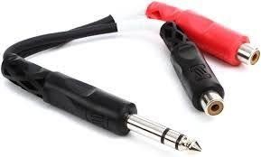 HOSA [YPR-102] Stereo Breakout 1/4 in TRS to DUAL RCA female (QUARTER to RCA DUAL female)