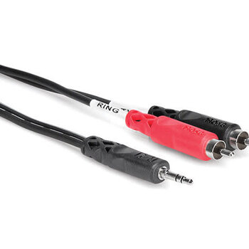 HOSA [CMR-210] Stereo Breakout 3.5mm TRS to DUAL RCA  (AUX TO RCA DUAL male) *10ft*