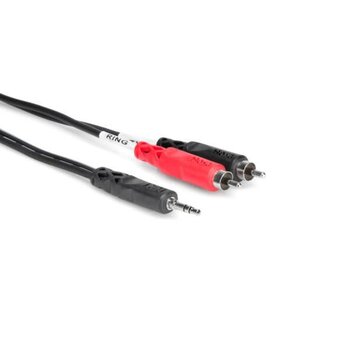 HOSA [CMR-206] Stereo Breakout 3.5mm TRS to DUAL RCA (AUX to RCA DUAL male) *6ft*