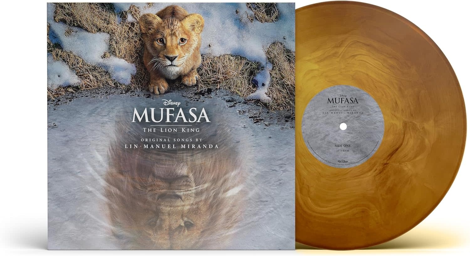 Various, Lin-Manuel Miranda – Mufasa: The Lion King LP (2024, Yellow/Brown Galaxy Translucent Vinyl,  Walt Disney Records)