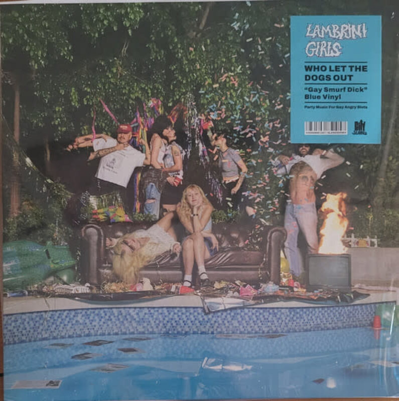 Lambrini Girls - Who Let The Dogs Out LP (2025) , Blue Translucent [Gay Smurf Dick Blue]