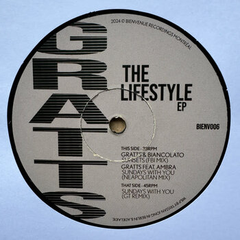Gratts – The Lifestyle EP 12" (2024, Bienvenue Recordings)