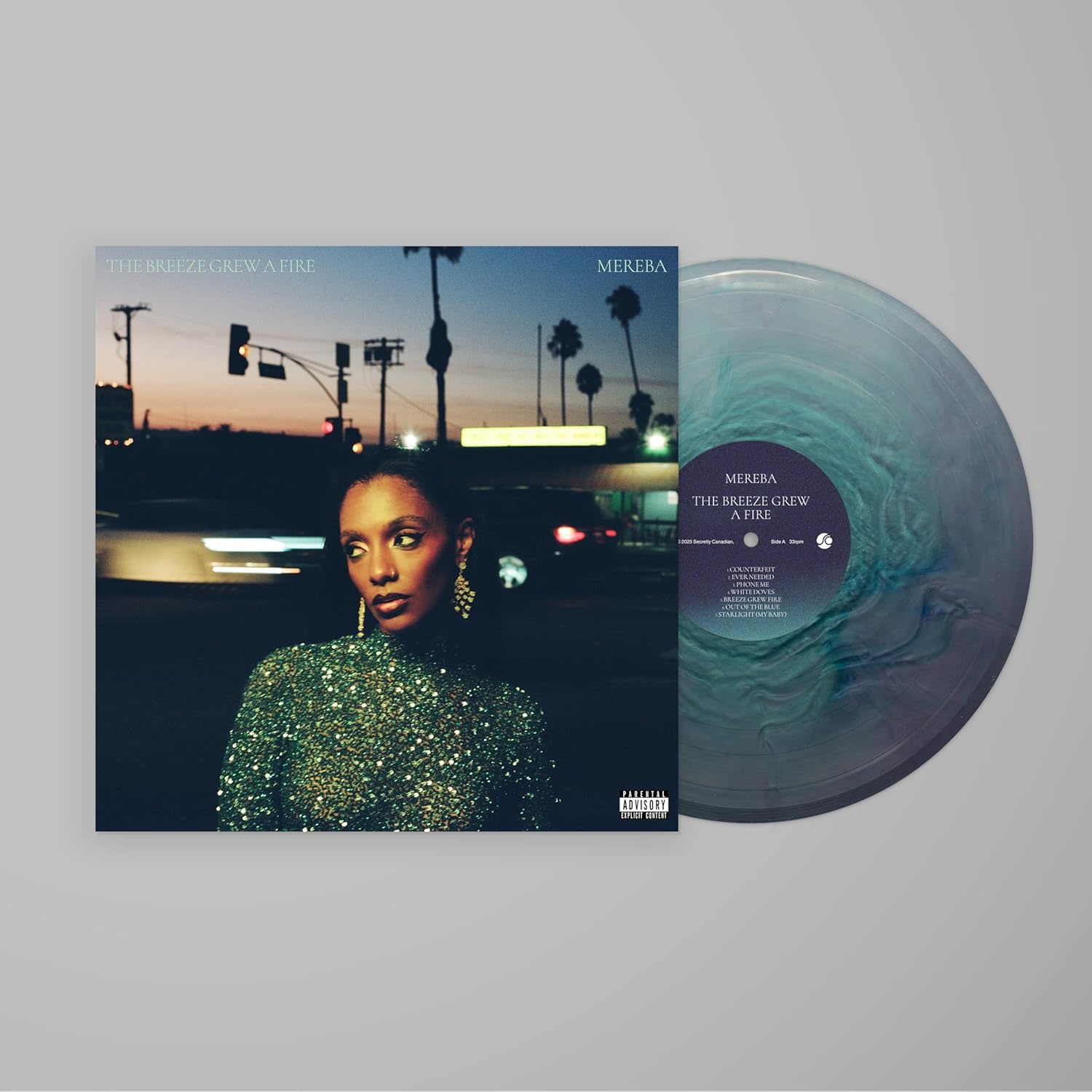 Mereba - The Breeze Grew A Fire LP (2025, Summer Sky Splash Coloured Vinyl)