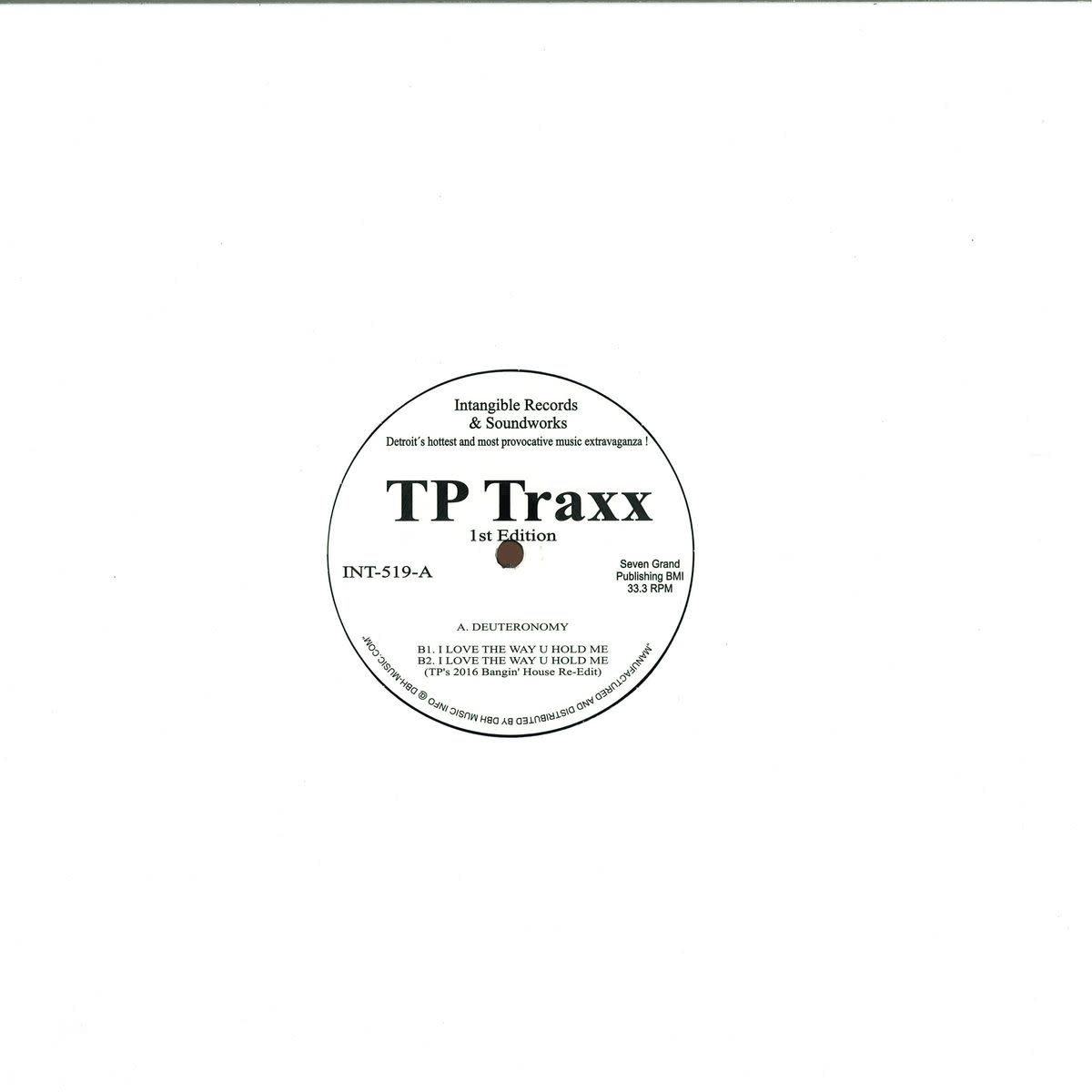 Terrence Parker - TP Traxx 1st Edition 12" (2024 Repress, Intangible Records)