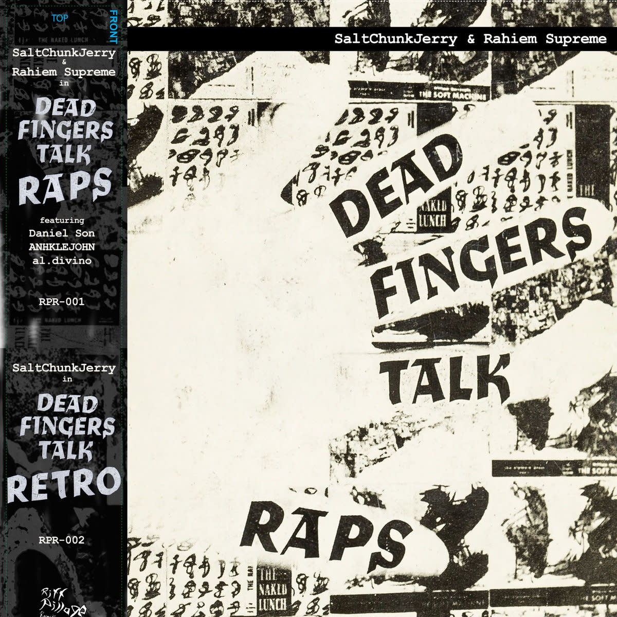 SaltChunkJerry & Rahiem Supreme - Dead Fingers Talk Raps/Retro LP (2025, Black Vinyl)