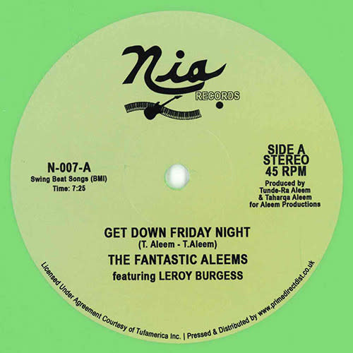 The Fantastic Aleems - Get Down Friday Night [RSD2023April] 12" (NIA Records)
