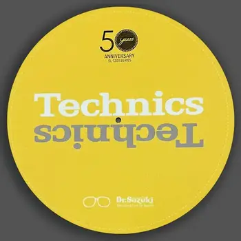 DR. SUZUKI x TECHNICS 50th Anniversary SL-1200M7L LIMITED EDITION SLIPMATS [YELLOW] PAIR