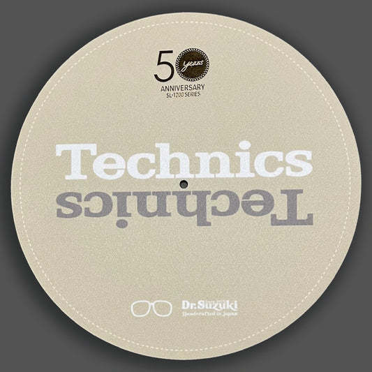DR. SUZUKI x TECHNICS 50th Anniversary SL-1200M7L LIMITED EDITION SLIPMATS [BEIGE] PAIR
