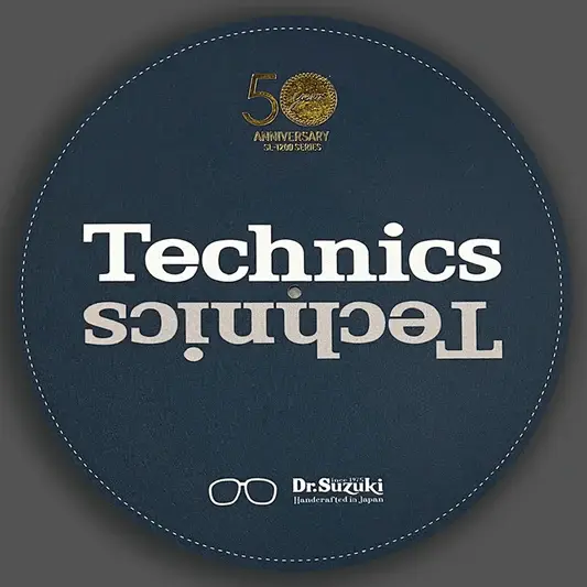 DR. SUZUKI x TECHNICS 50th Anniversary SL-1200M7L LIMITED EDITION SLIPMATS [BLUE] PAIR