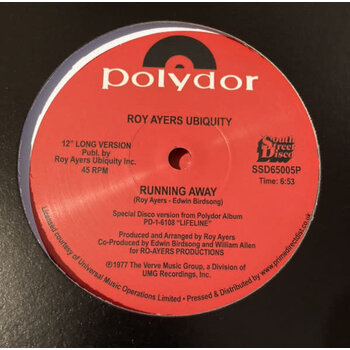 Roy Ayers Ubiquity ‎– Running Away / Love Will Bring Us Back Together 12" (2021 Reissue, South Street Disco)