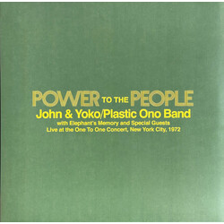 John & Yoko, The Plastic Ono Band, Elephant's Memory - Power To The People - Live at the One-To-One Concert, New York City, 1972 LP [RSD2025], Limited 3000, Yellow Vinyl