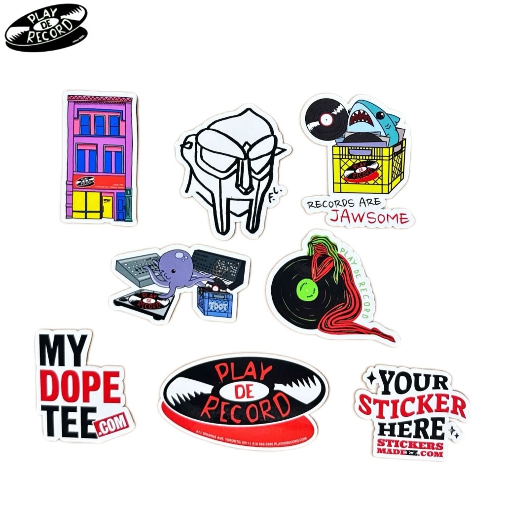 (STICKER PACK) Play De Record "Cartoon" (8 pieces)