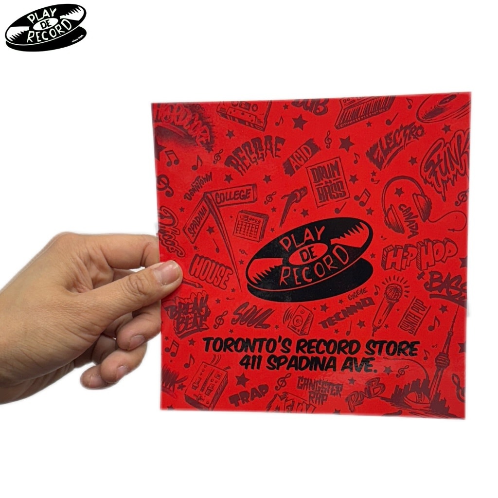 (STICKER) Play De Record "Red Plastic" [LARGE 6"]