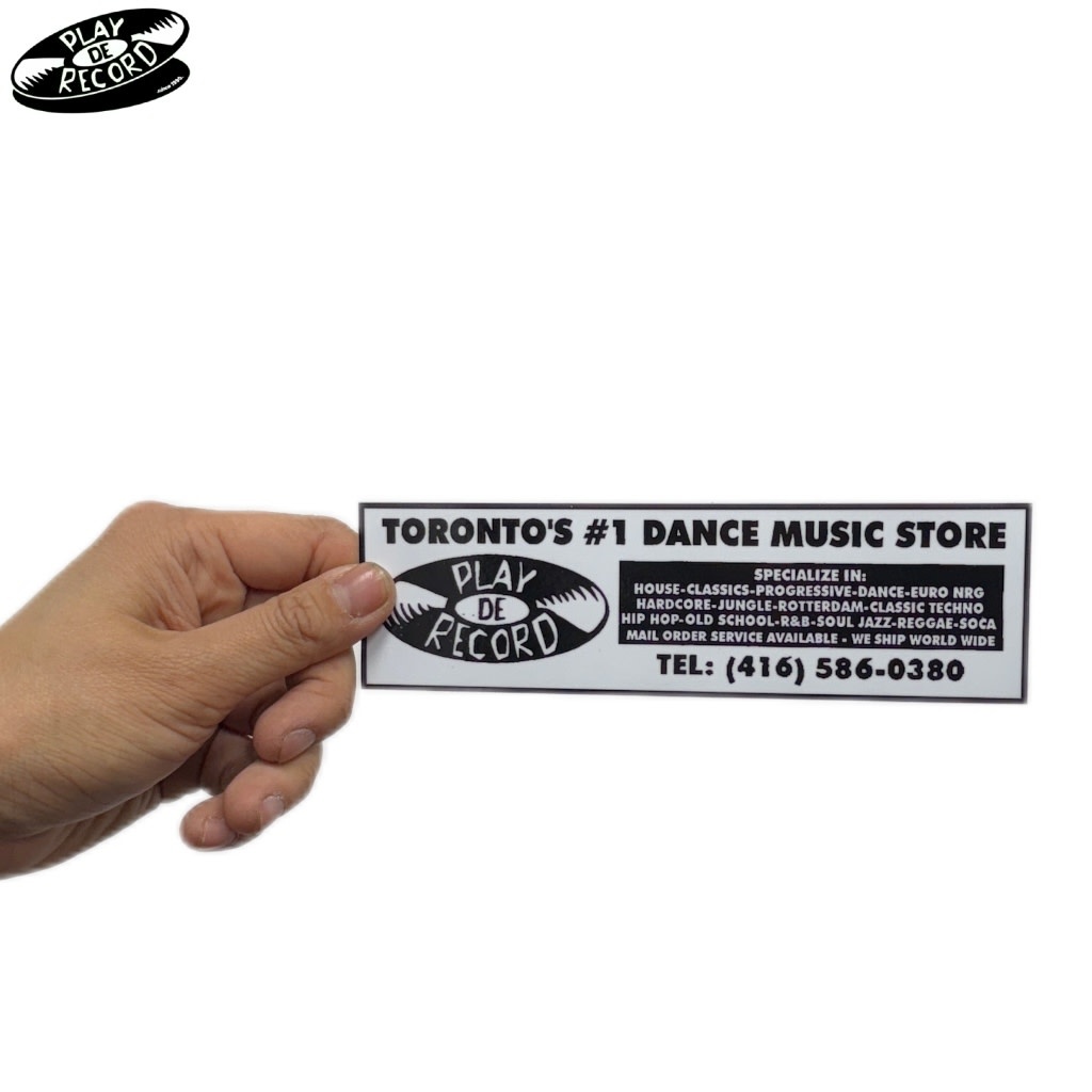 (STICKER) Play De Record "Vintage Flyer" [LARGE 6"]