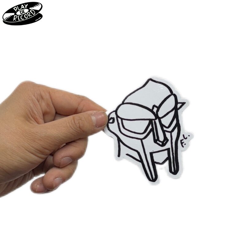 (STICKER) Play De Record "MF Doom Mask" [SMALL 2"]