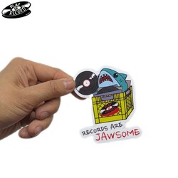 (STICKER) Play De Record "Records Are Jawsome" [SMALL 2"]