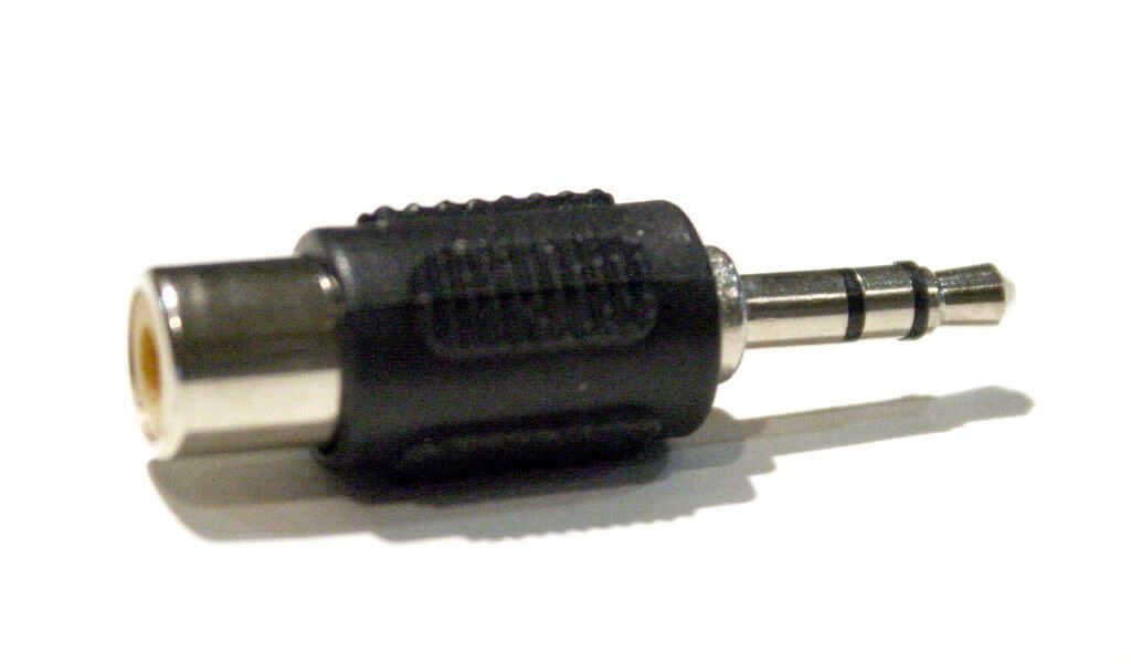 RCA (single) (Female) to 3.5mm AUX Stereo (Male) Audio Adaptor