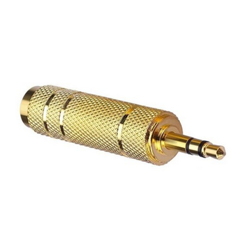1/4 inch (Female) to 3.5mm (Male) (QUARTER Female to AUX Stereo Male) Audio Adaptor