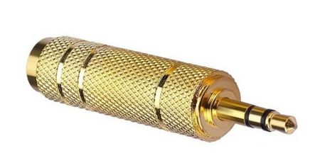 1/4 inch (Female) to 3.5mm (Male) (QUARTER Female to AUX Stereo Male) Audio Adaptor