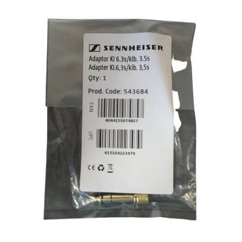SENNHEISER 3.5mm Female to Quarter 1/4 Inch Male Screw (AUX female to QUARTER male) on Headphone Audio Adaptor