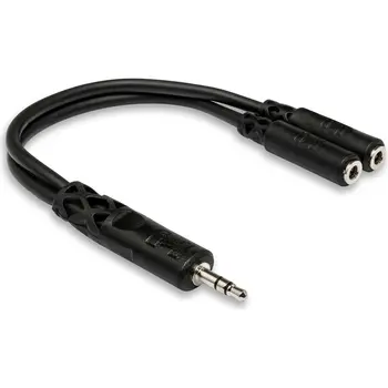 HOSA [YMM-232] *Headphone Splitter* Y Cable 3.5mm TRS to DUAL 3.5mm TRSF (AUX male to AUX female PAIR)