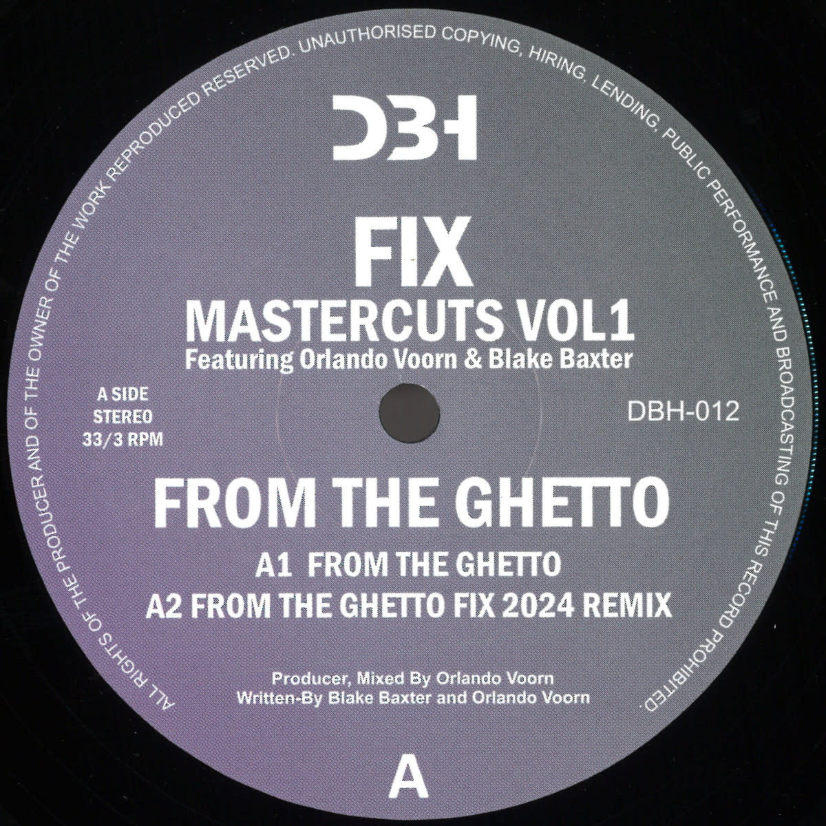 Fix Featuring Orlando Voorn & Blake Baxter – Mastercuts Vol. 1 12" (2025, DBH)