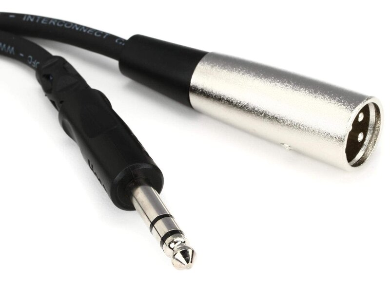 HOSA [STX-110M] Balanced Interconnect 1/4 inn TRS to XLR3M (QUARTER male stereo single to XLR male single) 10ft.