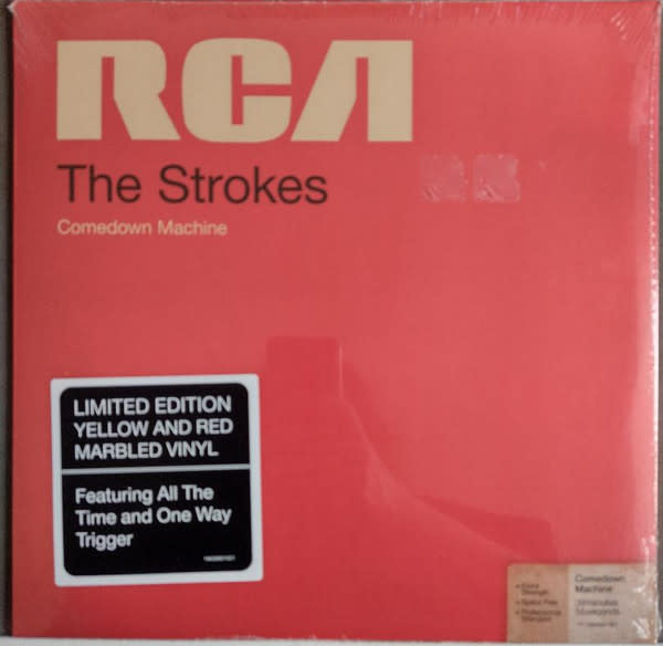 The Strokes - Comedown Machine LP (2023 Reissue), Yellow Opaque w/ Red Marble