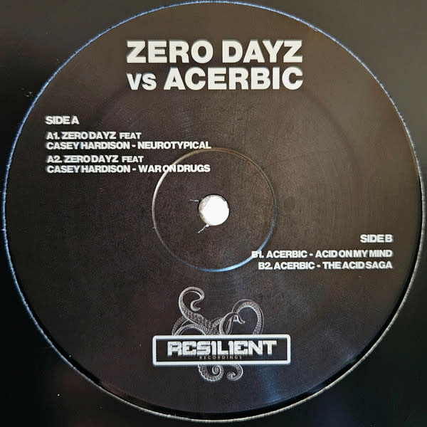 Zero Dayz vs Acerbic – Resilient 002 12" (2025, Resilient Recordings)